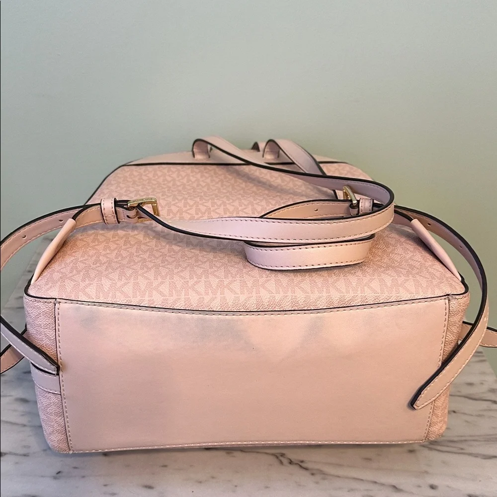 Michael Kors Jaycee Large Blush Logo Backpack Denim Transfer - Picture 7 of 16